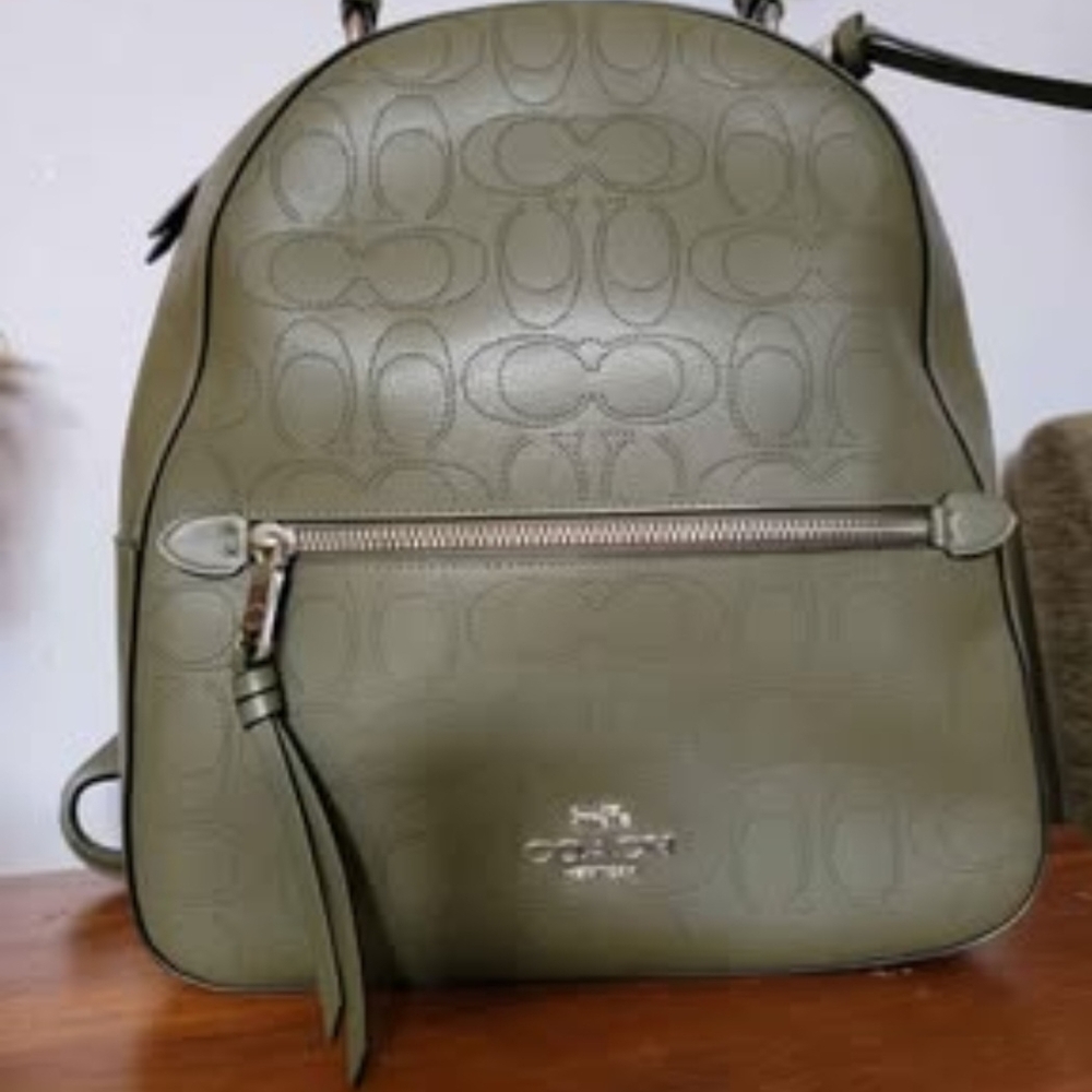 Coach Olive Green Backpack - image 1